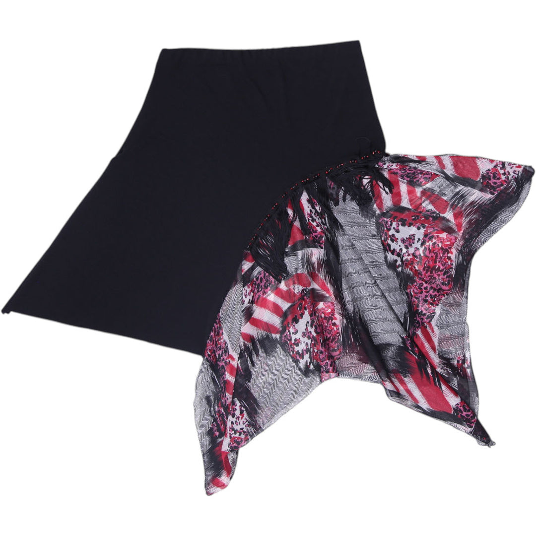 Y2K Ladies Asymmetric Handkerchief Ruffle Mini Skirt