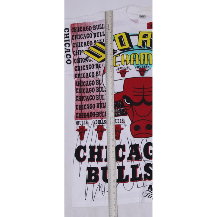 Vintage 90s Chicago Bulls 3 Peat NBA Champions All-Over Print 1993 T-Shirt XL | Migration_T-Shirts - View 8 | Fashion Rerun