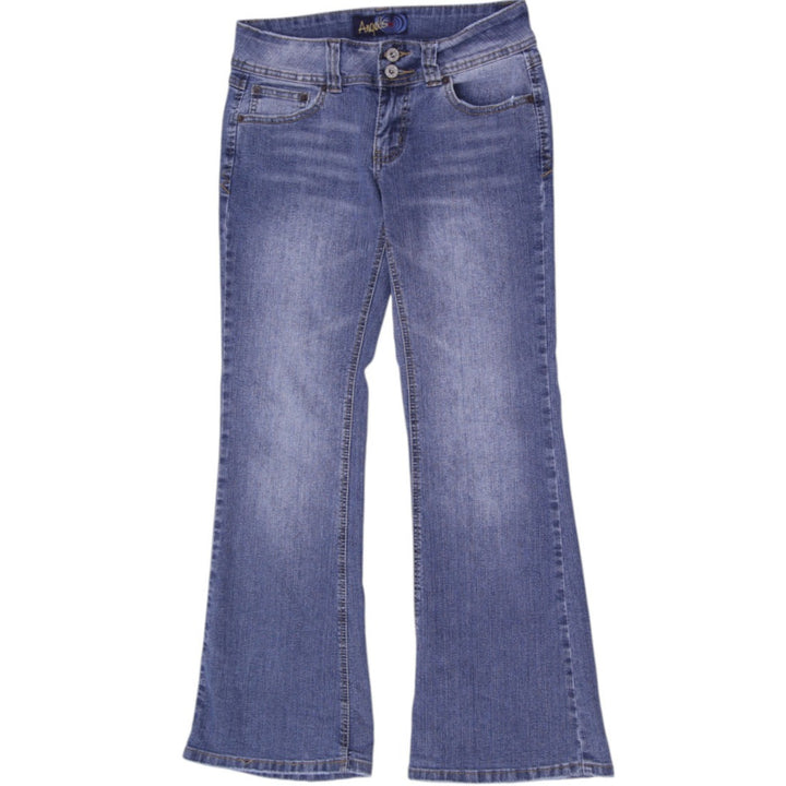 Y2K Ladies Angels Low Mid Rise Flared Leg Denim Jeans Size 9