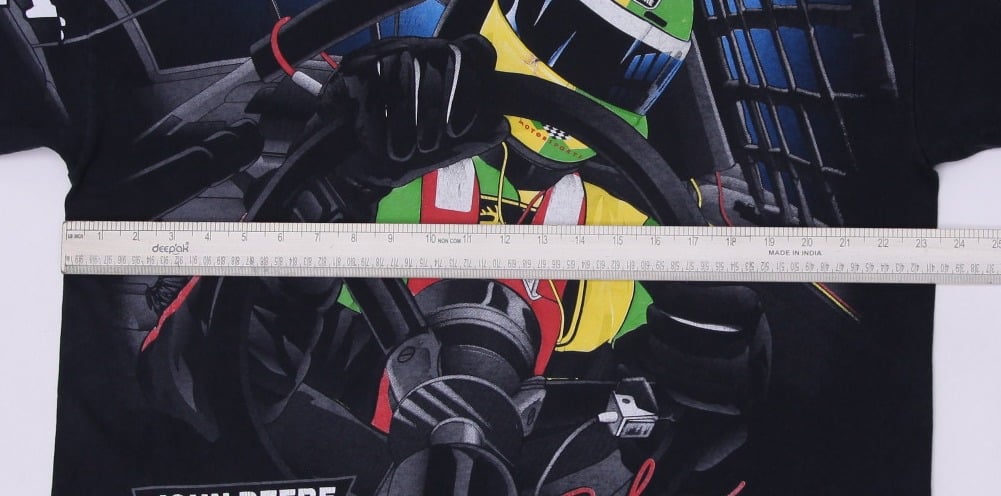 Vintage 1990s John Deere "Attack the Track" All Over Print NASCAR T-Shirt XL | Migration_T-Shirts - View 8 | Fashion Rerun