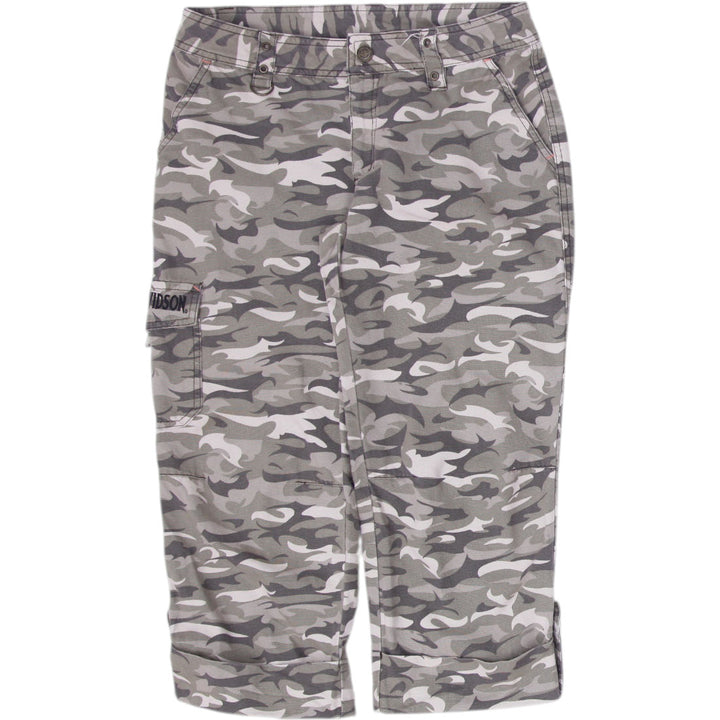 Ladies Harley Davidson Camouflage Cotton Workwear Utility Cargo Pants Size 6