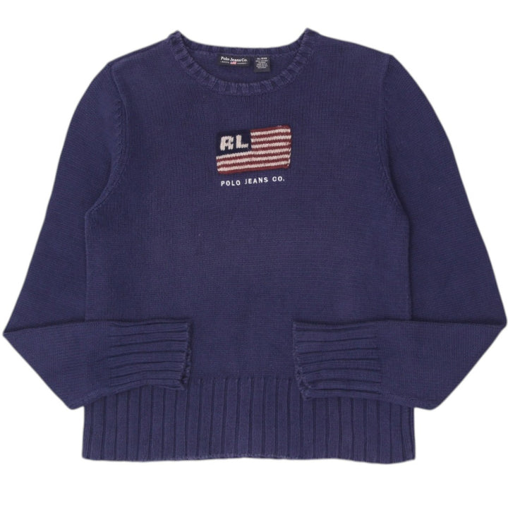 Vintage Ladies Polo Jeans Co. by Ralph Lauren Sport Knit Navy Sweater | Migration_Jumper & Knitwear RL Collec | Fashion Rerun