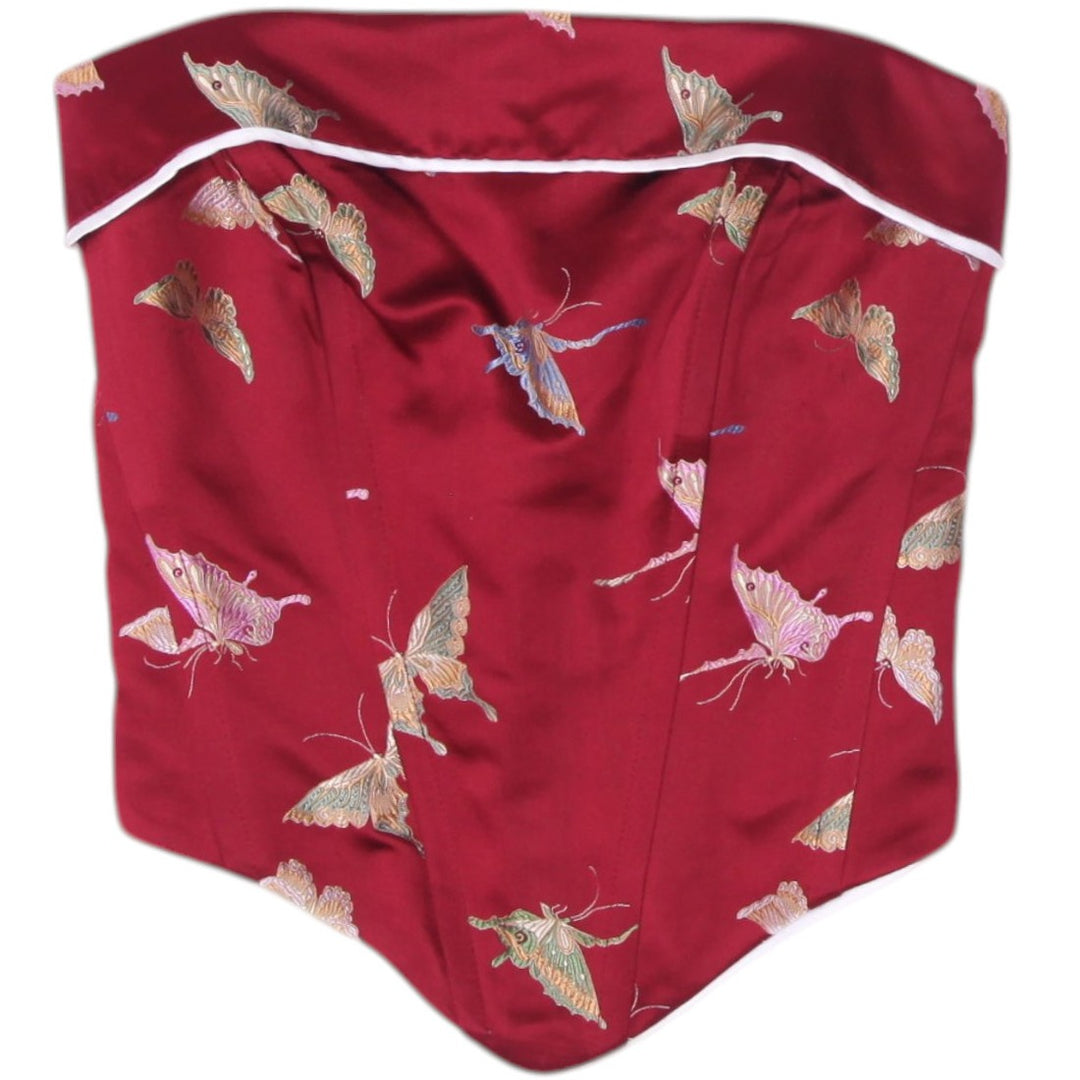 Y2K Butterfly Strapless Corset Top Size XS | Migration_Y2K Tops | Fashion Rerun