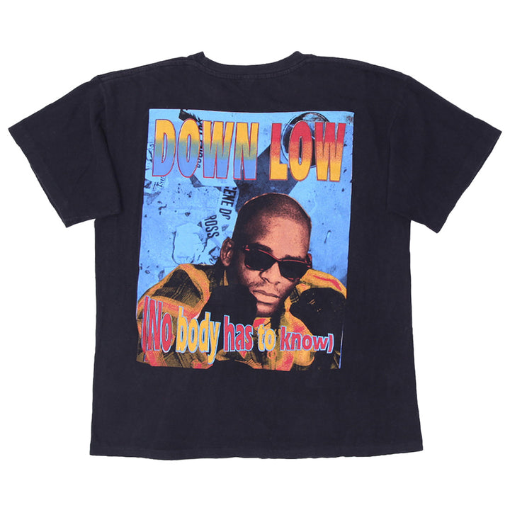 Vintage Rare R Kelly Down Low No Body Has To Know Rap T-Shirt | Migration_T-Shirts - Side View | Fashion Rerun