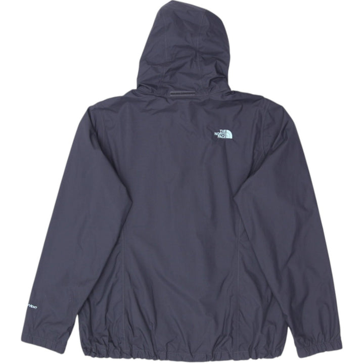 Ladies The North Face Jacket Gray Lightweight Hooded Windbreaker