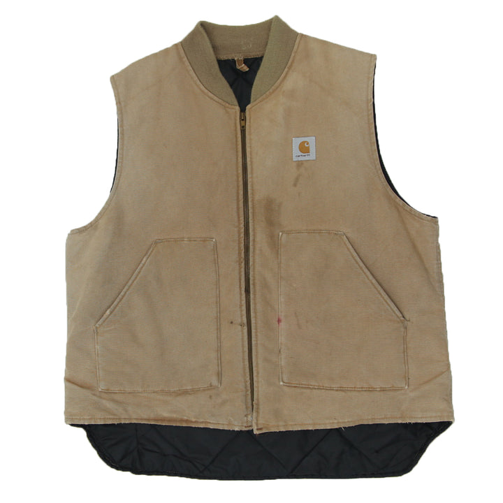 Vintage Carhartt V0186 Brown Quilted Lined Vest