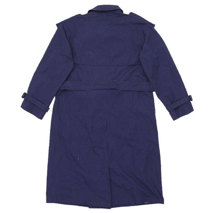 Mens London Fog Belted Navy Trench Coat Made In Canada