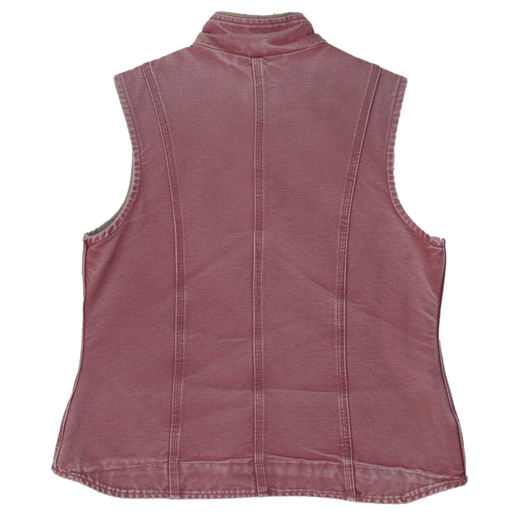 Ladies Carhartt WV001 VRS Faded Pink Fleece Lined Duck Vest