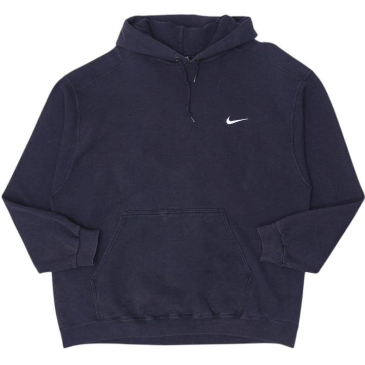Vintage Embroidered Nike Swoosh Logo Made In USA Black Pullover Hoodie XL | Migration_Hoodies | Fashion Rerun