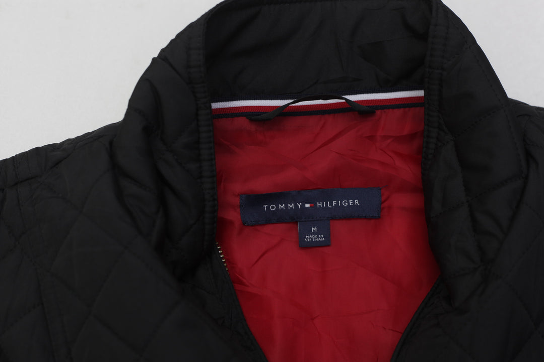 Ladies Tommy Hilfiger Vest Black Quilted Zip Front Sleeveless Jacket