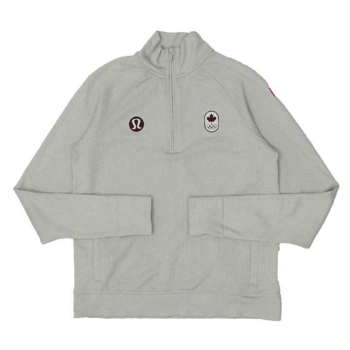 Ladies Lululemon Canada Team Quarter Zip Sweatshirt