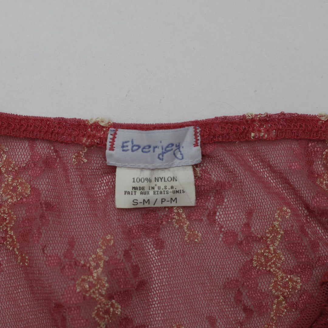 Y2K Ladies Eberjey Sheer Mesh Cami Top Size S-M