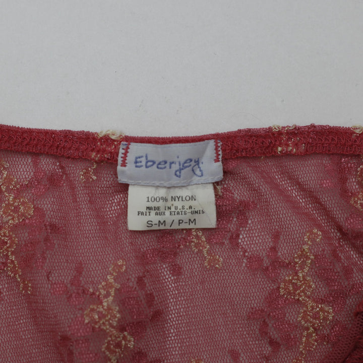 Y2K Ladies Eberjey Sheer Mesh Cami Top Size S-M
