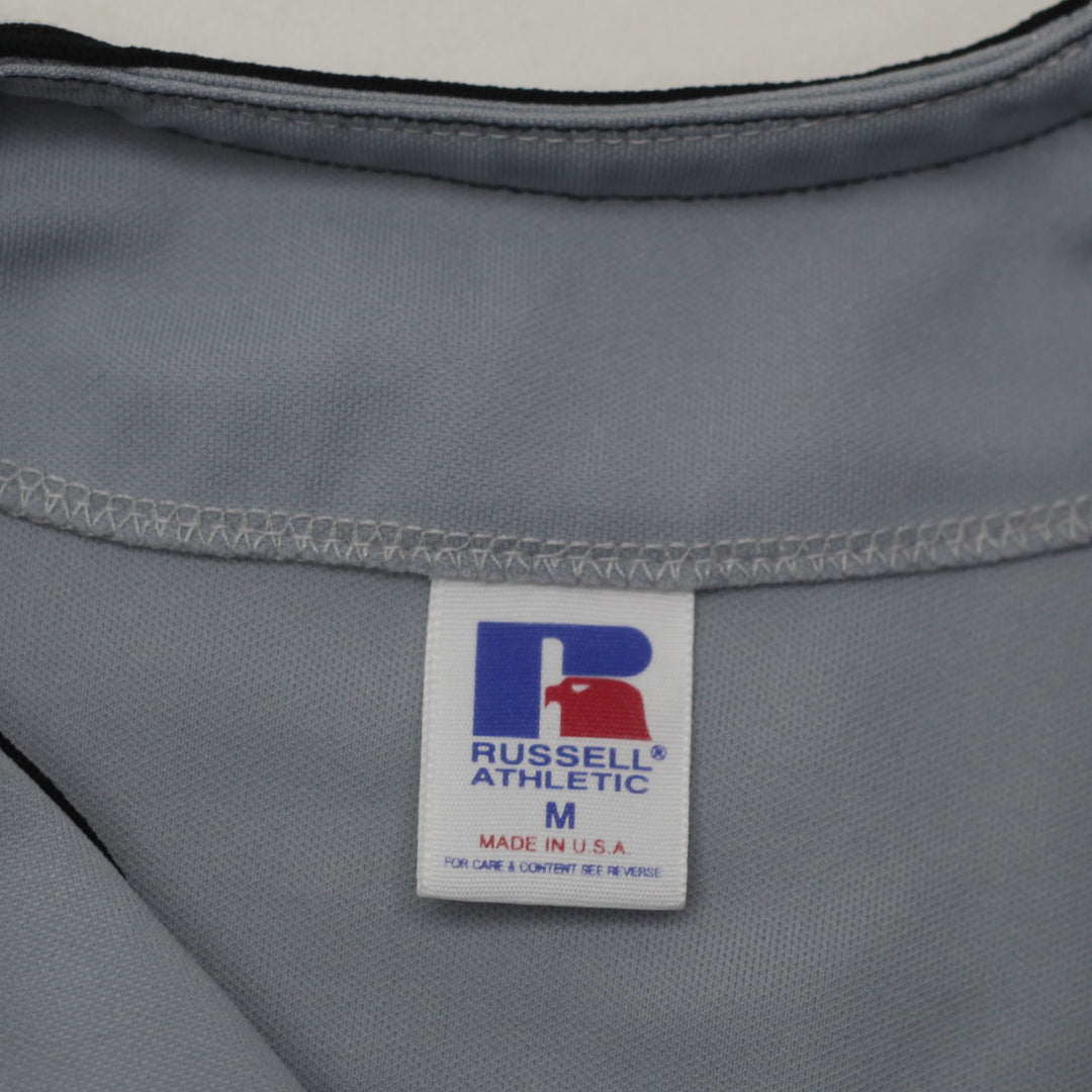 Vintage Russell Athletic " Tigers" Baseball Jersey Gray Made in USA Size Medium - Fashion Rerun Vintage Migration_Jersey