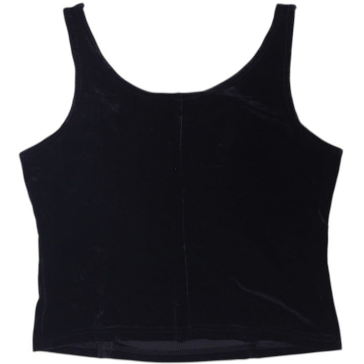 Y2K Ladies Another Thyme Velvet Rhinestone Strap Tank Top Size L