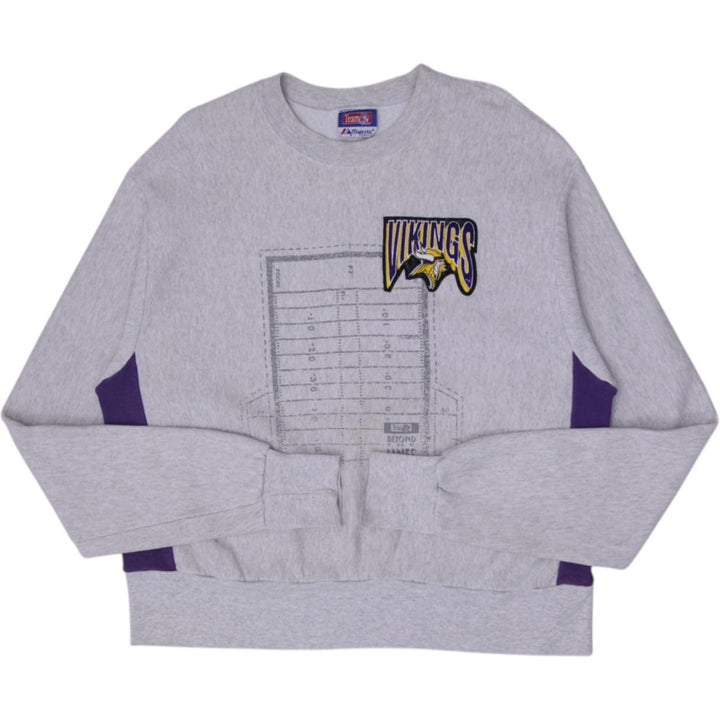 Vintage 90s Minnesota Vikings Majestic Athletic Crewneck Sweatshirt USA Size XL