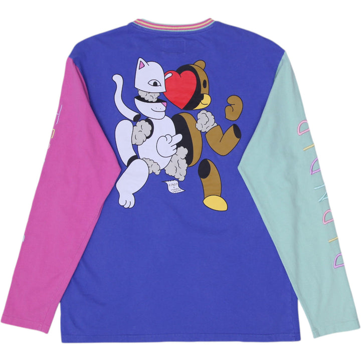 Teddy Fresh Colorblock Long Sleeve Graphic Shirt Size L | Migration_Shirts SW COLLECTION - Side View | Fashion Rerun