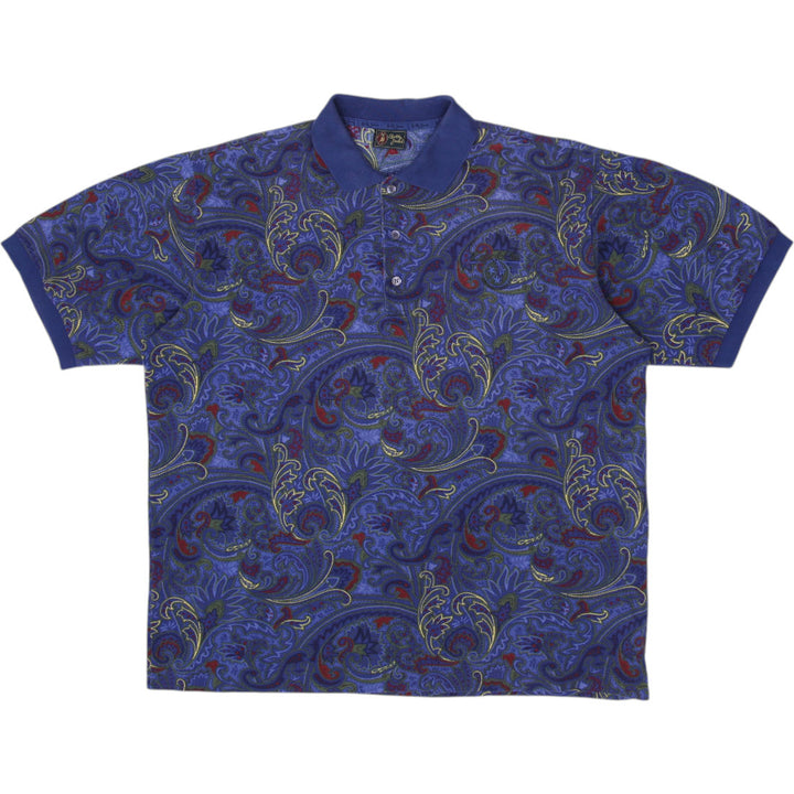 Mens Bobby Jones Paisley Cotton Short Sleeve Retro Polo T-Shirt XL