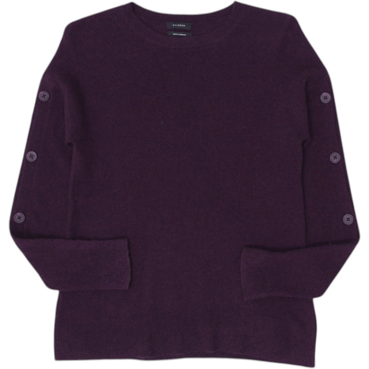 Ladies Halogen 100% Cashmere Button Sleeve Sweater
