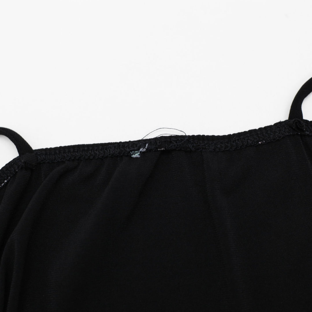 Y2K Ladies Camisole Black with Beaded Detail Strappy