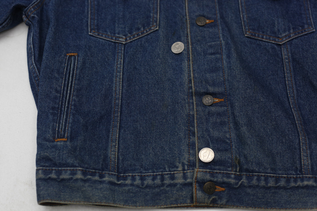 Vintage Marlboro Country Store Leather Collar Denim Jacket - Fashion Rerun Vintage Migration_Jacket