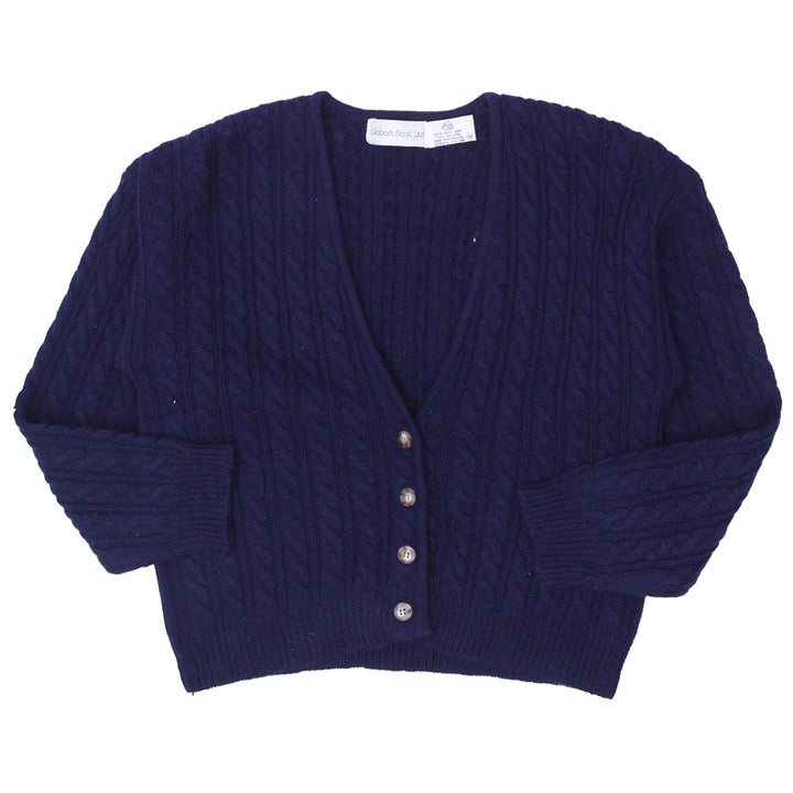 Vintage Robert Scott Ltd 100% Pure Wool Cable Knit Cardigan Sweater Ladies - Fashion Rerun Vintage Migration_Sweaters