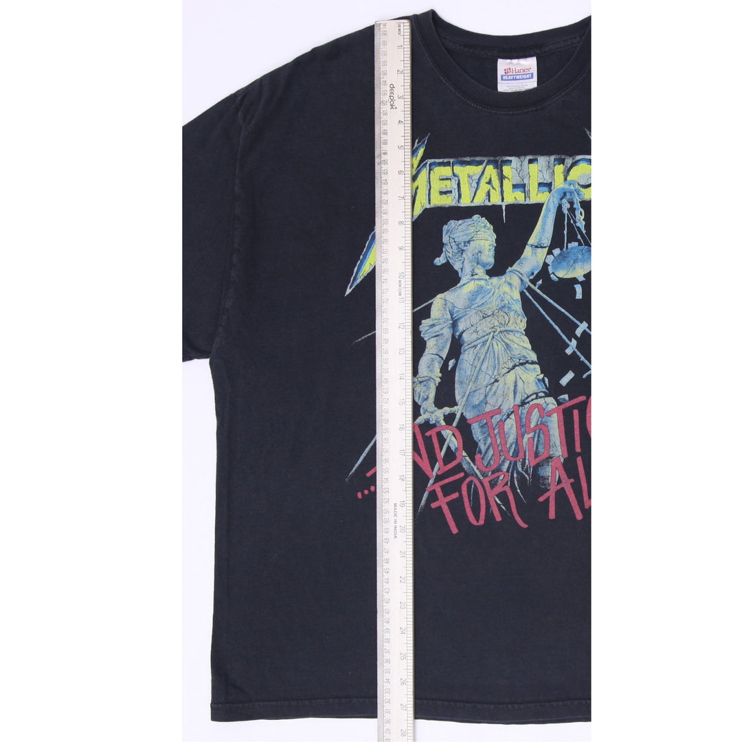 Vintage Metallica ...And Justice For All T-Shirt 2XL Black Hanes Heavyweight