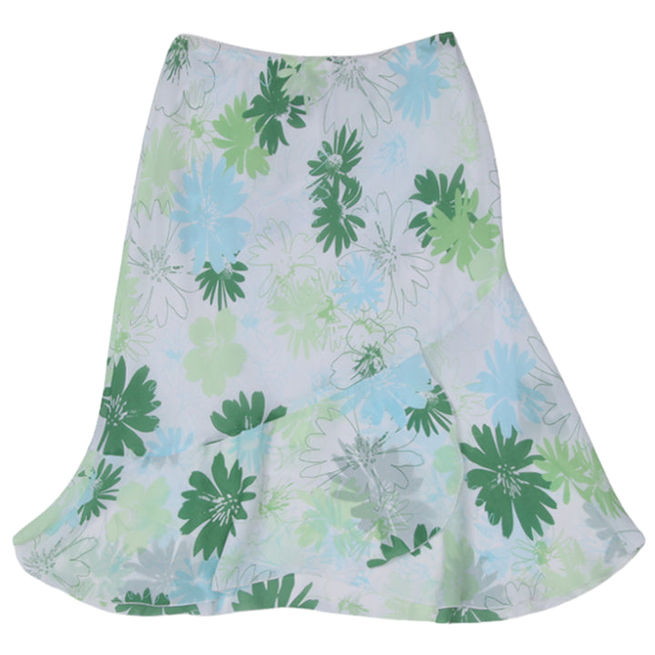 Y2K Reitmans Green Floral Midi Skirt - Fashion Rerun Vintage Migration_Skirt