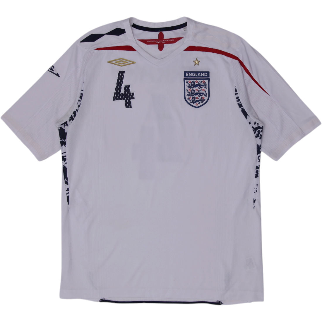 Shop Mens Umbro England 2007-09 Home Football Shirt Jersey Umbro