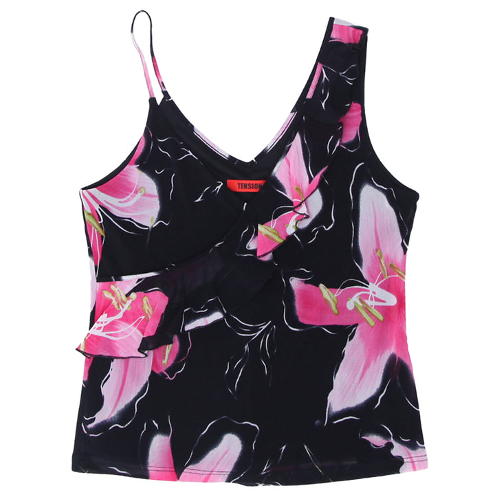 Y2K Ladies Floral Ruffle Top - Fashion Rerun Vintage Migration_Tops
