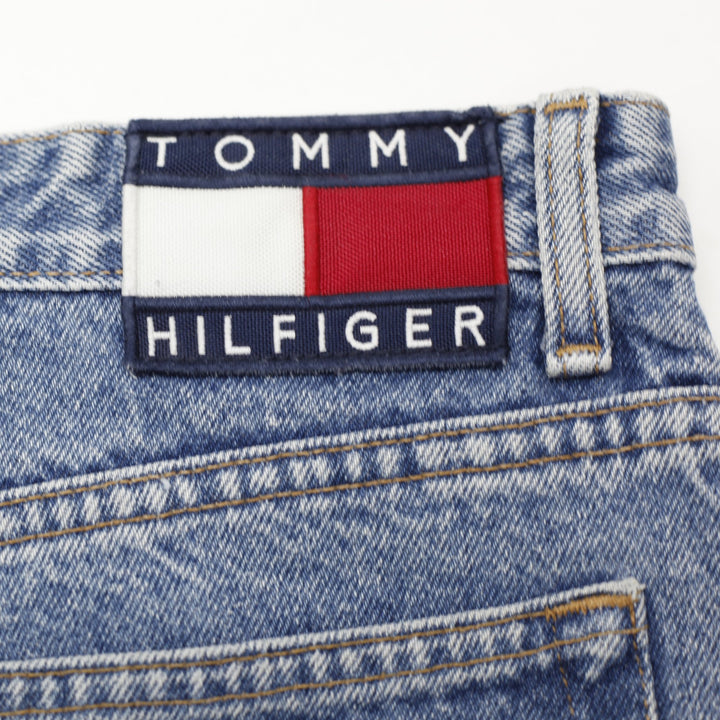 Vintage Ladies Tommy Hilfiger Striped Waistband Straight Leg Jeans Size 16