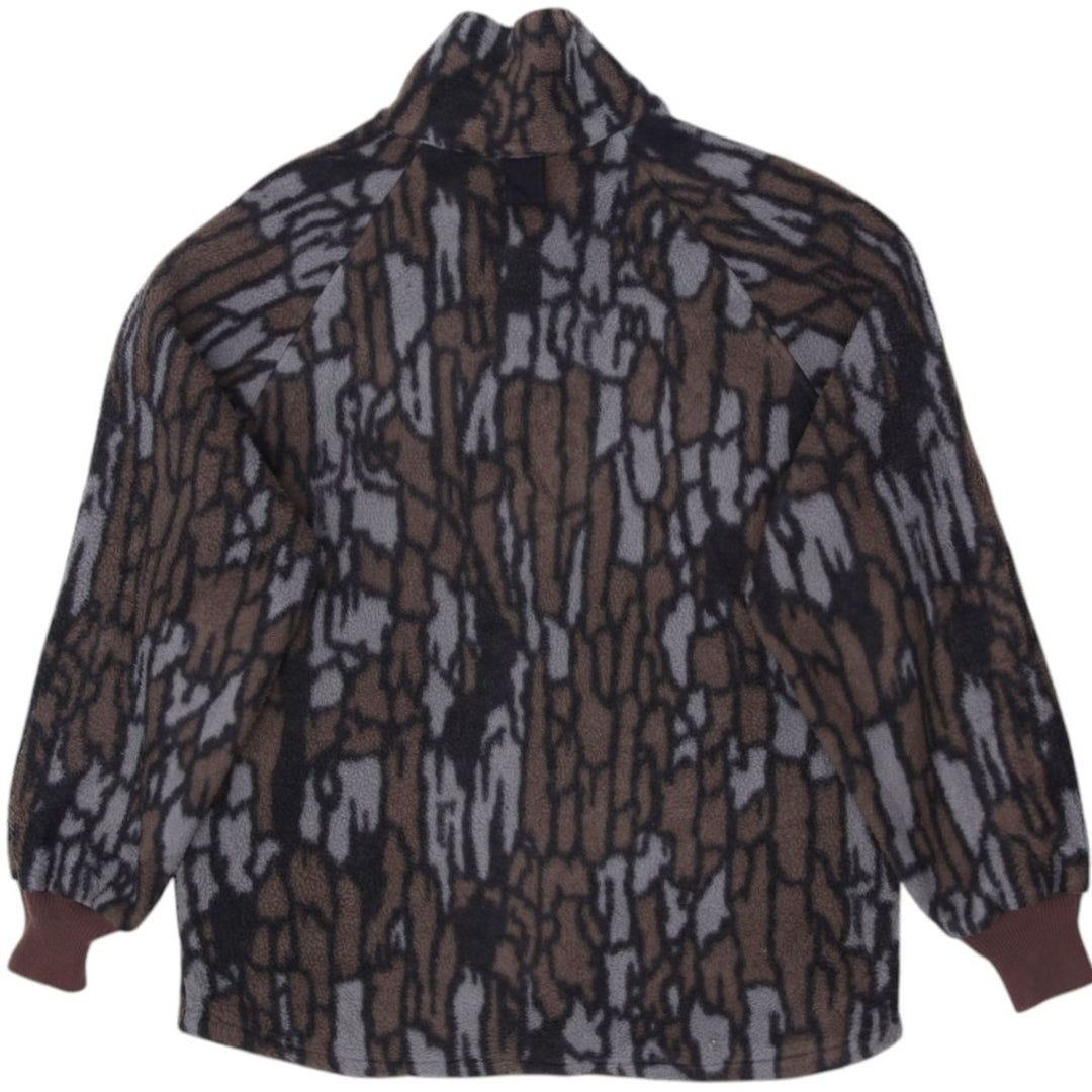 Vintage Remington Made In USA Animal Print Zipper Fleece Jacket Size L | Migration_Fleece - Side View | Fashion Rerun