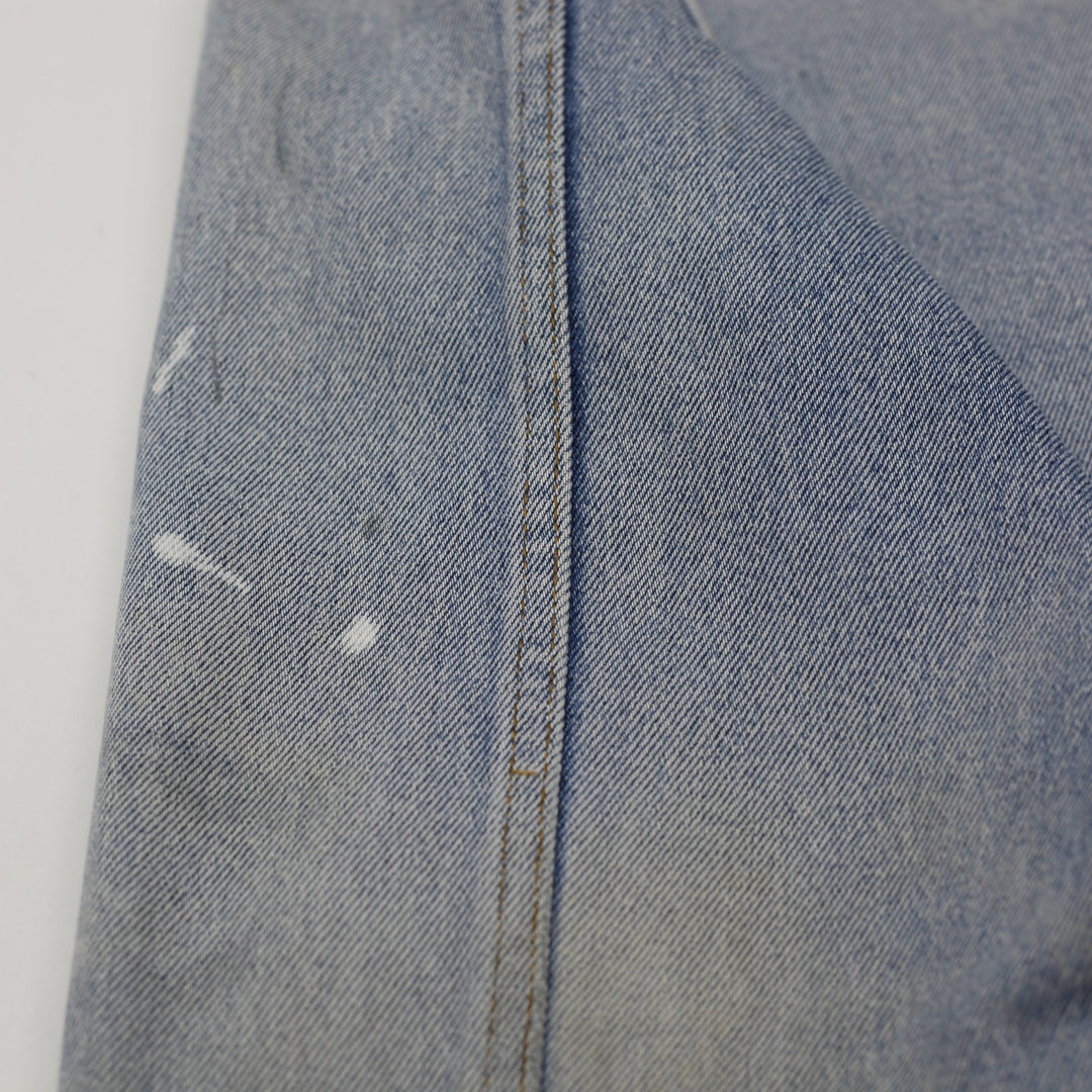 Vintage Levi Strauss Trucker Jacket Washed Blue Distressed Denim Size 48