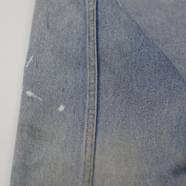 Vintage Levi Strauss Trucker Jacket Washed Blue Distressed Denim Size 48