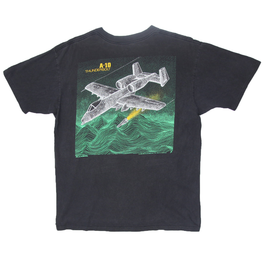 1998 Vintage Blackbird A-10 Thunderbolt T-Shirt S. Stitch Made In USA Black XL