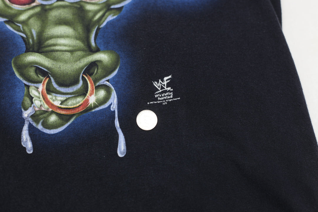 1993 Vintage The Rock Layin' The Smack Down WWF T-Shirt AAA L - Fashion Rerun Vintage Migration_T-Shirt