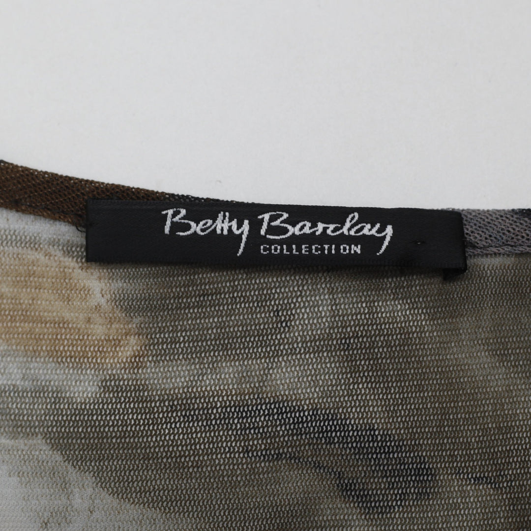 Y2K Ladies Betty Barclay Renaissance Art Mesh Top Size 40