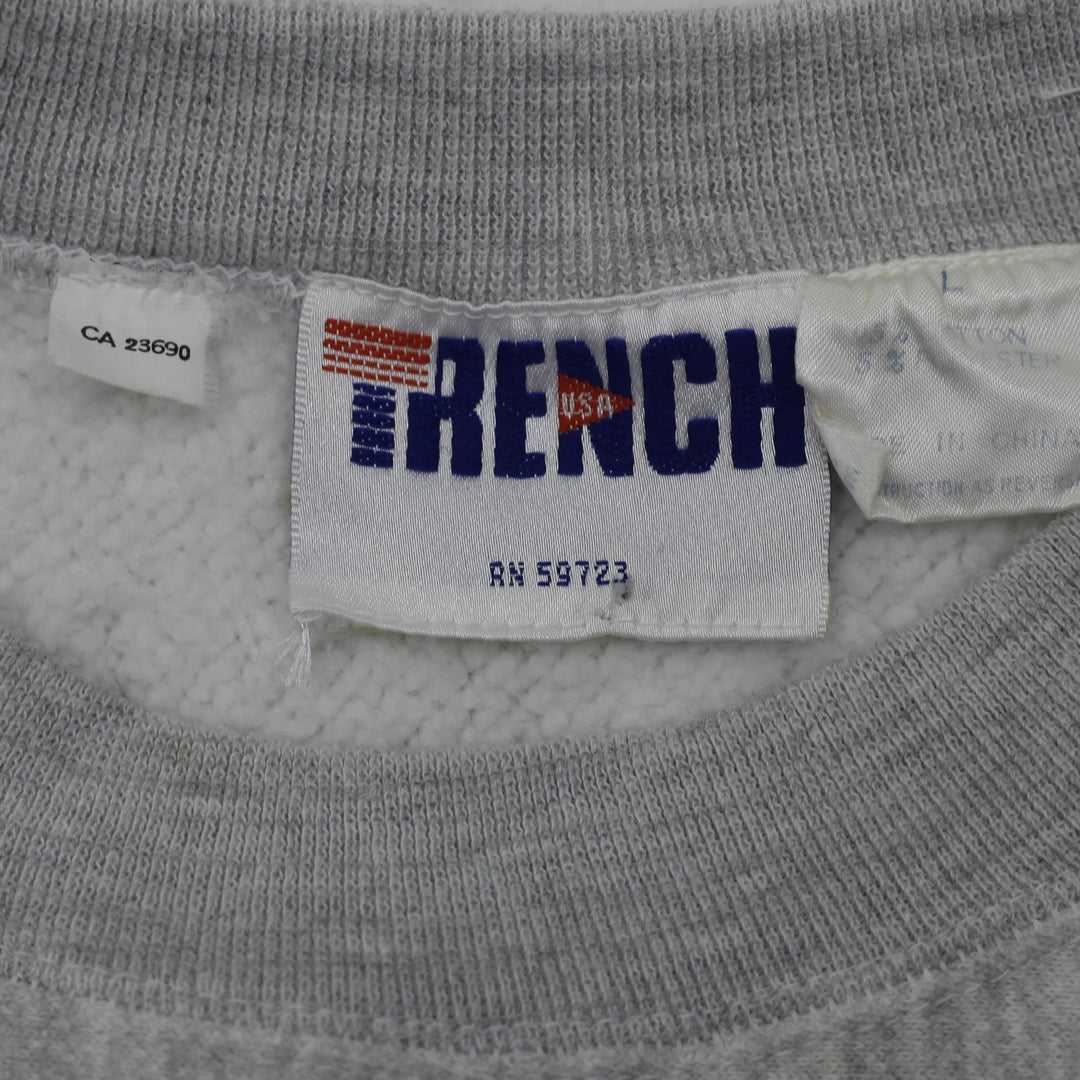 Vintage Trench USA Toronto Blue Jays 1991 Logo Gray Crewneck Sweatshirt Large | Migration_Sweatshirt - Back V | Fashion Rerun