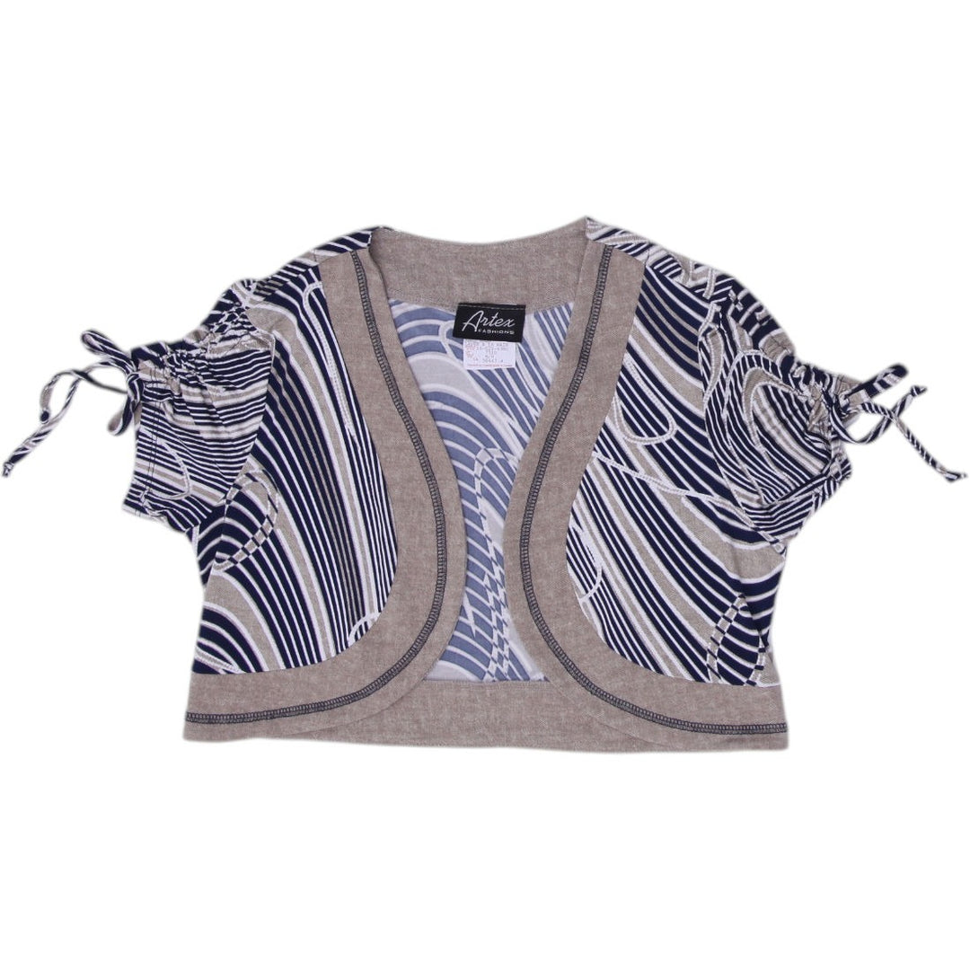 Y2K Artex Striped Pattern Bolero Tops Size M | Migration_Jackets | Fashion Rerun