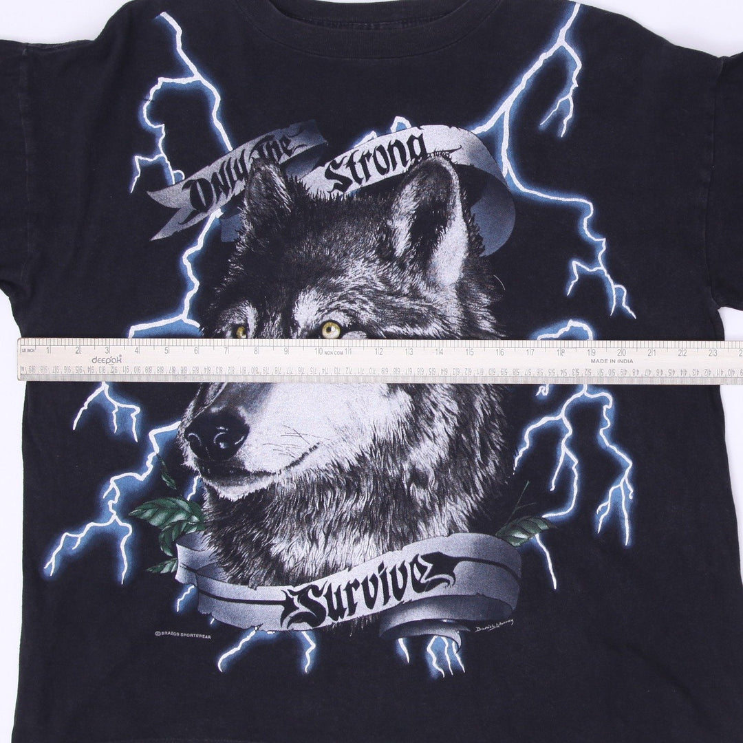 Vintage 90s American Thunder Lightning Leader of the Pack T-Shirt Size XL