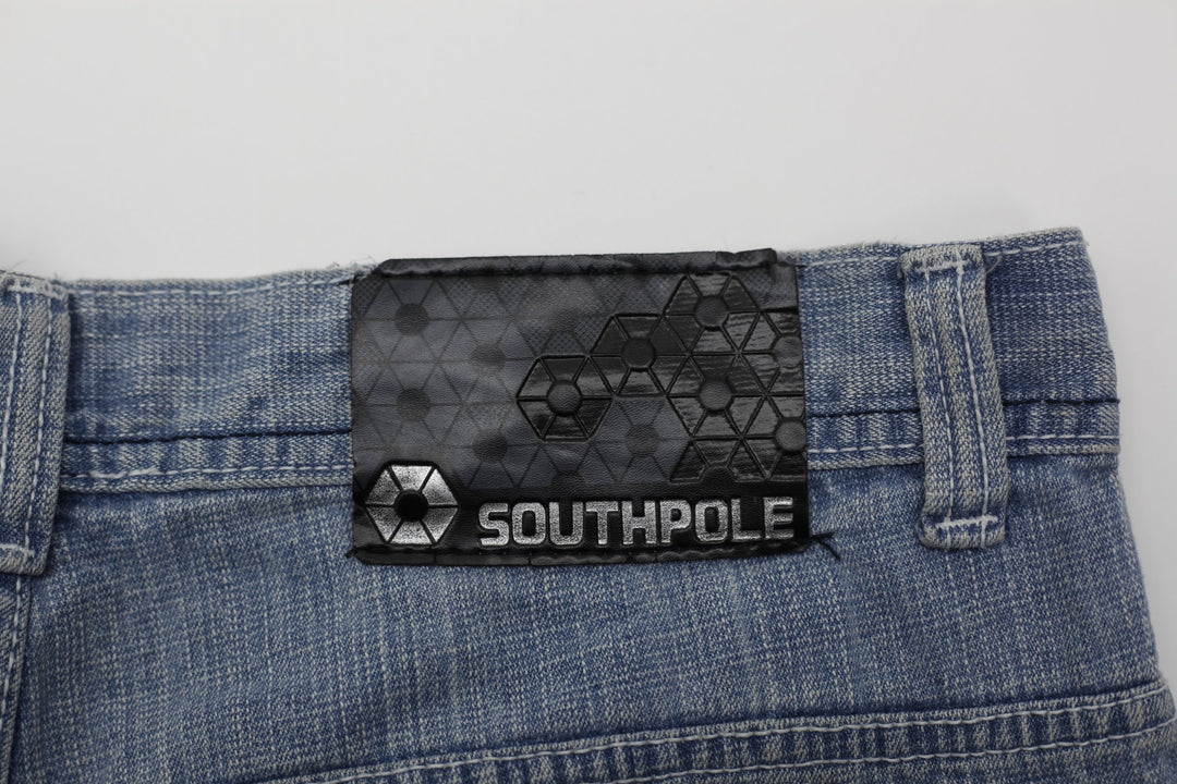 Southpole Washed Blue Casual Urban Style Denim Shorts Size 36 | Migration_Shorts - Detail View | Fashion Rerun