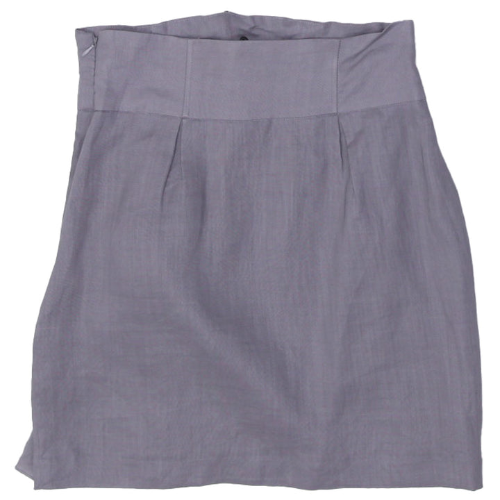 Y2K Ladies Ruffle Front Gray Mini Skirt