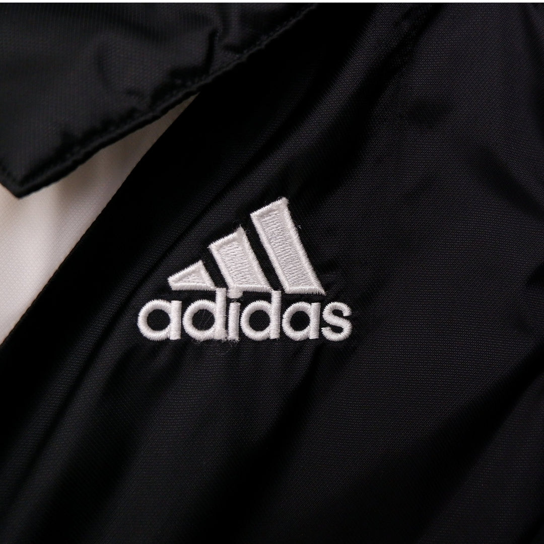 Vintage Mens Adidas Puffer Jacket Black Newcastle United Logo Hooded