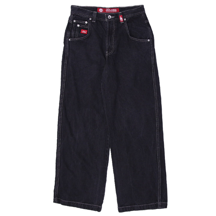 Y2K JNCO Tribal Time Resistance Denim Women Jeans Size 18 Wide Leg