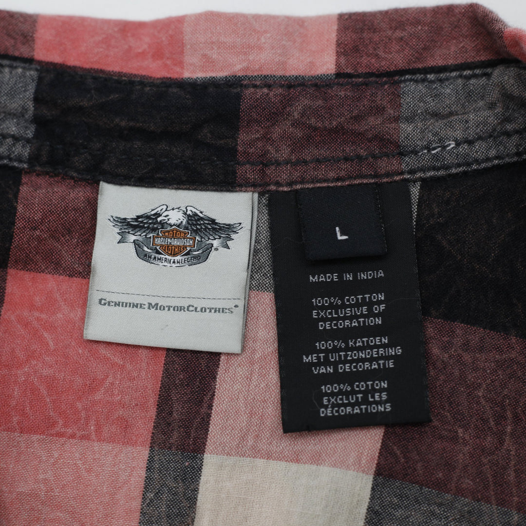Ladies Harley Davidson Genuine MotorClothes Plaid Button-Up Shirt