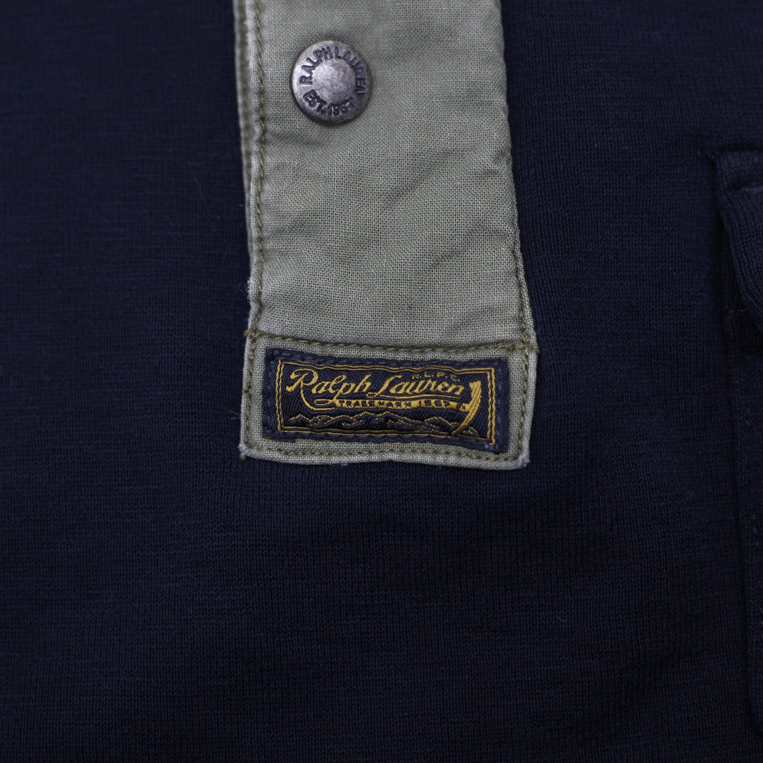 Vintage Polo Ralph Lauren Snap Button Pullover Sweatshirt Size L