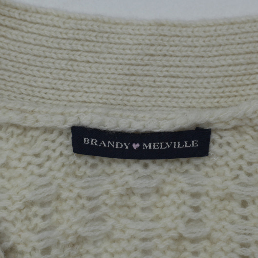 Vintage Brandy Melville Cable Knit Wool Cardigan Sweater Ladies - Fashion Rerun Vintage Migration_Sweaters