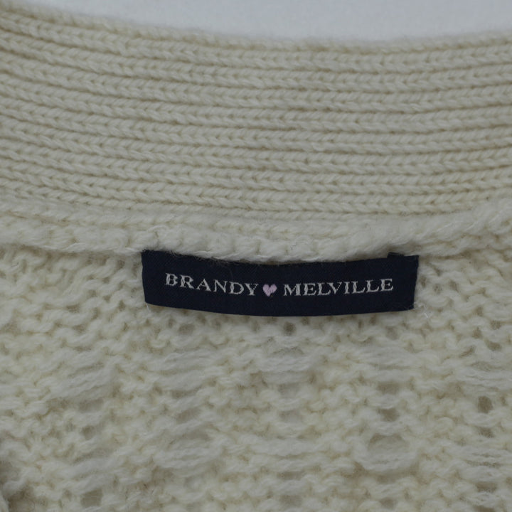 Vintage Brandy Melville Cable Knit Wool Cardigan Sweater Ladies - Fashion Rerun Vintage Migration_Sweaters