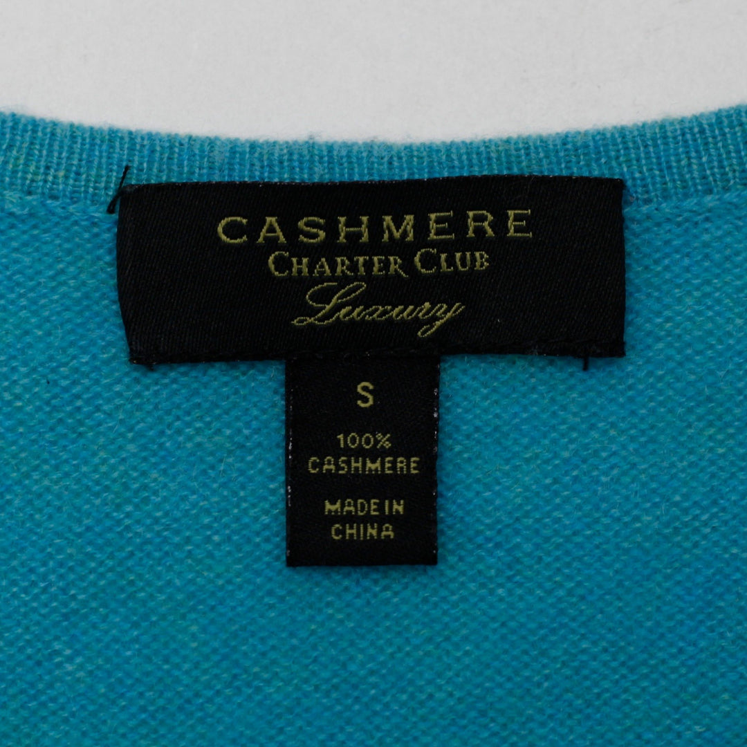 Ladies Charter Club Luxury 100% Cashmere V-Neck Sweater