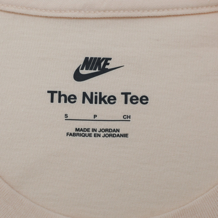 Mens Nike The Nike Tee Peach T-Shirt Logo Cotton Casual Size S